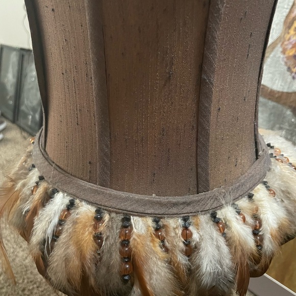 Monkey lamp, vintage feather lamp. - Picture 4 of 7